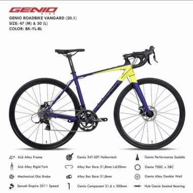 SEPEDA ROADBIKE GENIO VANGARD 2x11 SPEED 700C BY UNITED