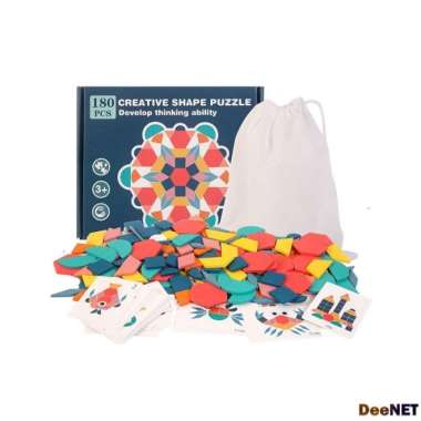 Mainan Anak Jigsaw Puzzle 3D Educational Children Toy Wooden 180PCS