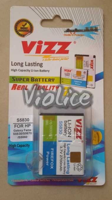 Baterai VIZZ Samsung Galaxy Fame S5830 / S5670 / S5660 2700 Mah