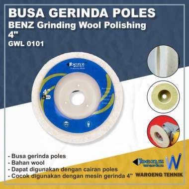 Batu Gerinda Poles WOL / GRINDING WOOL / POLISHING WOOL 4" inch BENZ GWL 0101