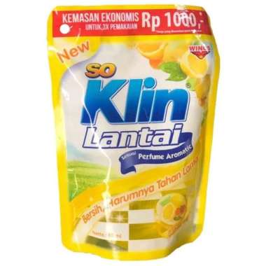 SOKLIN LANTAI 60ml POUCH SEREH LEMON GRASS GOLD HIJAU CITRUS LEMON FRUITY APPLE FLORAL LAVENDER UNGU