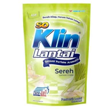 SOKLIN LANTAI 60ml POUCH SEREH LEMON GRASS GOLD HIJAU CITRUS LEMON FRUITY APPLE FLORAL LAVENDER UNGU