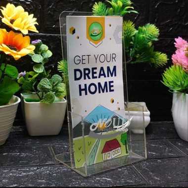 Tempat brosur Akrilik / Acrylic ukuran 1/3 A4/F4 Paling Berkualitas