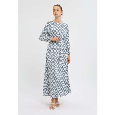 Minimal Gamis Namira OffWhite Blue M OffWhite Blue