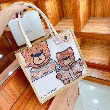 OPIOBAGS TOTE BAG JUMBO - TOTEBAG KANVAS JUMBO - TAS TOTE WANITA BESAR - TOTE BAG WANITA IMPORT TFW 