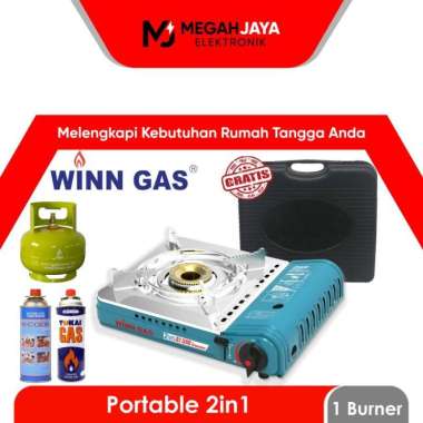WINN GAS KOMPOR PORTABLE W2WS / PAKET GAS PORTABLE HI COOK / TOKAI