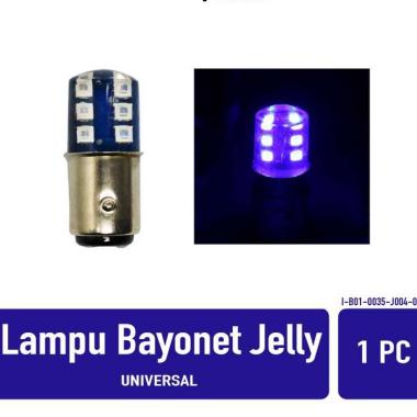 Lampu Belakang LED Jelly Strobo 12 Mata DC 12 Volt Stop Rem Lamp Stoplamp Bayonet Keda Kedip Flash B