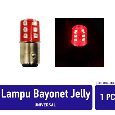 Lampu Belakang LED Jelly Strobo 12 Mata DC 12 Volt Stop Rem Lamp Stoplamp Bayonet Keda Kedip Flash M