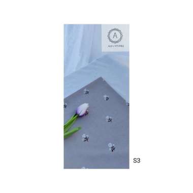 Serbet Napkin Saputangan Bunga Properti Foto S3 45x45 cm