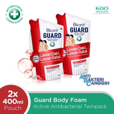 Promo Harga Biore Guard Body Foam Active Antibacterial 450 ml - Blibli