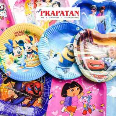 Piring Kertas Kue Ulang Tahun 10pcs Morif Anak Kotak Princess