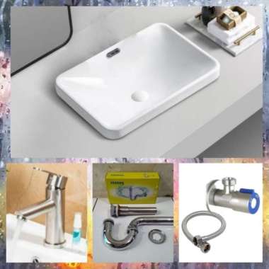 Wastafel Tanam Kotak Wikea K306/Tempat Cuci Tangan Keramik KB. BODY BESAR