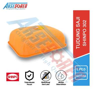 Aksesoren Penutup Makanan Shinpo [SIP-302] / Tudung Saji Bentuk Kotak Meja Makan Plastik Persegi Bes