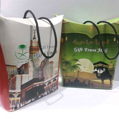 Paper Bag Paket Oleh-Oleh Haji & Umroh / Kotak Oleh Oleh Haji Umroh Tali Premium