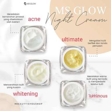 Ms Glow Night Cream / Cream Malam Ms Glow whitening