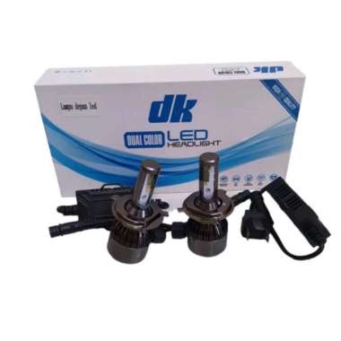 Lampu mobil led headlight DK H4 dual color