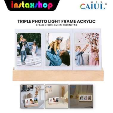 Acrylic Album Stand 3 Foto Size 2R for Instax Mini Photo Light Frame