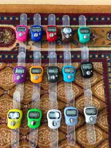 Tasbih counter tasbih cincin digital Hitam