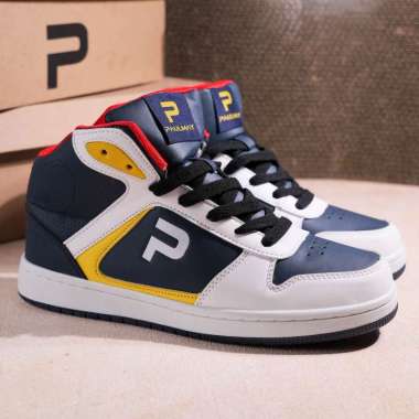 PAULMAY - Sepatu Sneakers Pria Lisbon High - Navy White 39