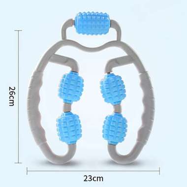 ALKES - Alat Pijat Tongkat Pijat Massage Ball Roller Alat Pijat Manual Betis Kaki Bola Duri Blue