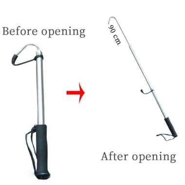 Gancu ikan telekopik Pengait Ikan Teleskopik alat kait ikan ganco MEDIUM