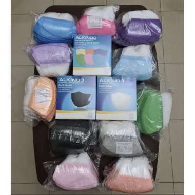 MASKER DUCKBILL WARNA WARNI DEWASA ALKINDO 3PLY EARLOOP MEDIS ORIGINAL KEMENKES FACE MASK 3 PLY DUCK
