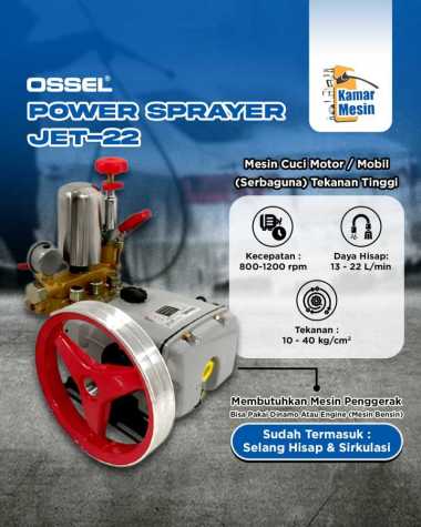 OSSEL Mesin Semprot Cuci Motor Power Sprayer Steam JET-22 JET22 OSSEL
