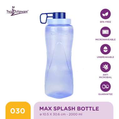 Twin Tulipware Max Splash Bottle 2 Liter Botol MInum Jade Green