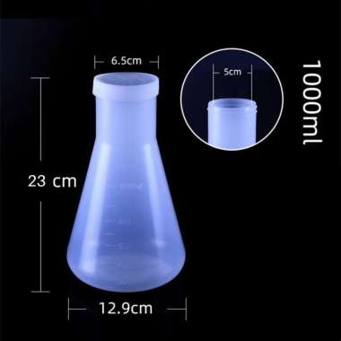 Tabung Ukur/Gelas Ukur Takaran Lab Model Labu Kerucut Erlenmeyer Flask Gelas Ukur Dan Tutup [TUF] 10