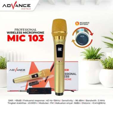 Advance Mic Wireless Profesional MIC-103 Microphone