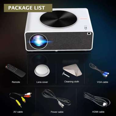 Proyektor Q10 Pro 4000 Lumens Android Wifi Mirroring Bluetooth