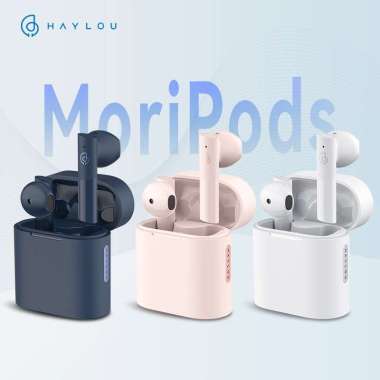 Haylou T33 MoriPods TWS True Wireless Earbuds Headset Bluetooth aptX - Garansi Resmi BIRU