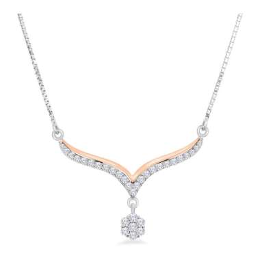 Flower on Whale Tail Necklace AORA 3CL15