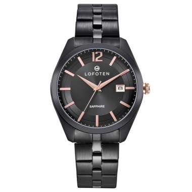 LOFOTEN Jam Tangan Couple F-8106M&L Stainless Steel Women BK-4