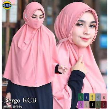 Jilbab Instan Tali Lipit KCB Premium Jahit Tepi Hijab Instan PINK