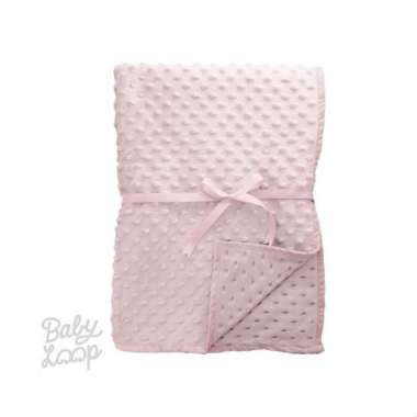 Baby Loop Dot Minky Blanket Thin Toddler - Selimut Bayi Peach