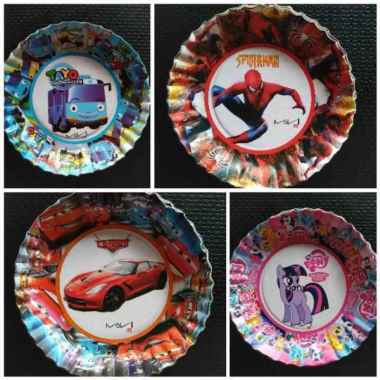 Piring Kertas Karakter/Piring Kue Ulang Tahun/Piring Kecil Doraemon