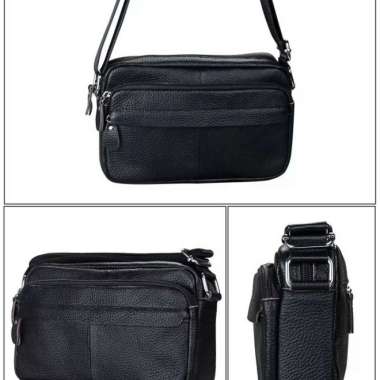 tas kulit wanita asli garut slempang kulit wanita tas Kulit sapi asli L Hitam