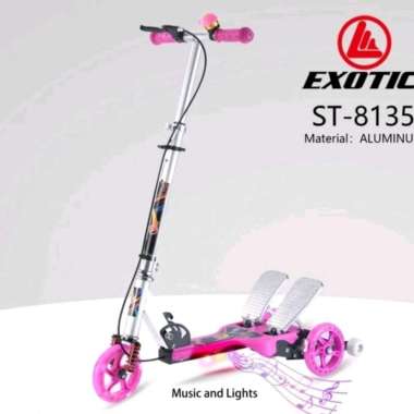 Skuter Scooter Otoped Anak Dua Pedal Injak Exotic ST-8135 ST8135 ST 8135 Biru