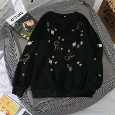 Sweater Wanita Milky Way Sweater Wanita Korea Jaket Wanita Korea Hitam