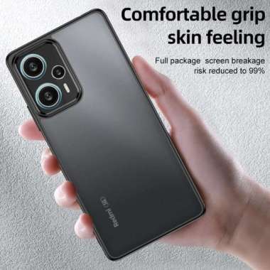 Casing Xiaomi POCO F5 Case POCO F5 Premium Frosted Cover POCO F5 Hitam