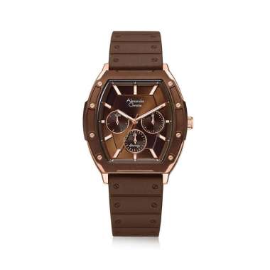 Alexandre Christie 6628BFR Jam Tangan Wanita Rosegold Coklat