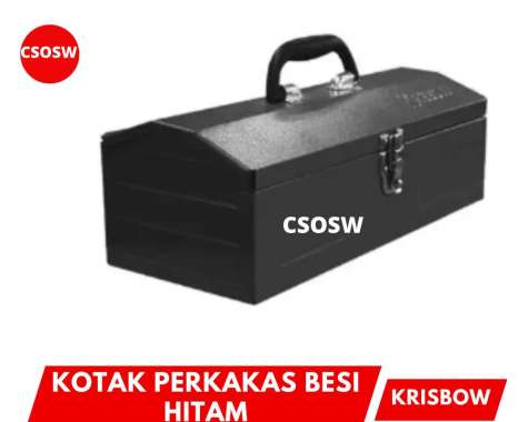 KRISBOW Kotak Perkakas Hitam Besi Dg Kompartment LRTBS7 Steel Tool Box