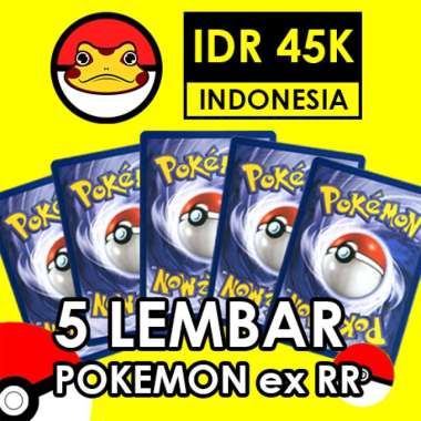 Paket Promo Set 5 Kartu Pokemon ex (RR) - Original TCG Pokemon Indonesia
