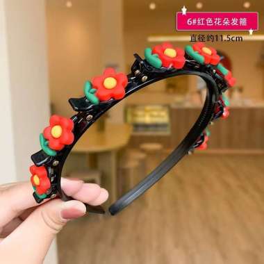 FG Bando Anak Bandana Kepang Motif Karakter Lucu Bando Jepit Anak Model Buah Bunga Hairband Korea Im