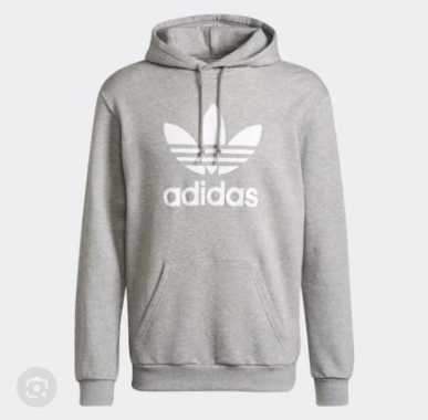 Adidas Adicolor Classic Trefoil Men Hoodie. Grey M