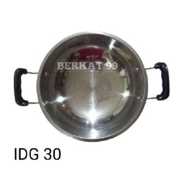 WAJAN CEKUNG KUALI PENGGORENGAN STAINLESS STEEL ANTI LENGKET / IND NOM