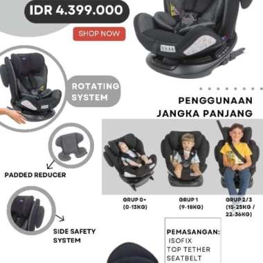 Chicco Carseat Unico Plus Rotate 360 System' /Dudukan Mobil Bayi Ombra