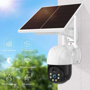 CCTV IP Camera WIFI Solar Panel Surya Tenaga Matahari 1080P Outdoor Tipe WIFI