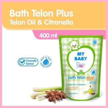 My Baby Hair & Body Wash 400ml, Milk Bath 400, Bath Telon 400ml Bath Telon Hijau